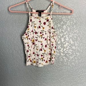 Floral Cropped Tank-Top